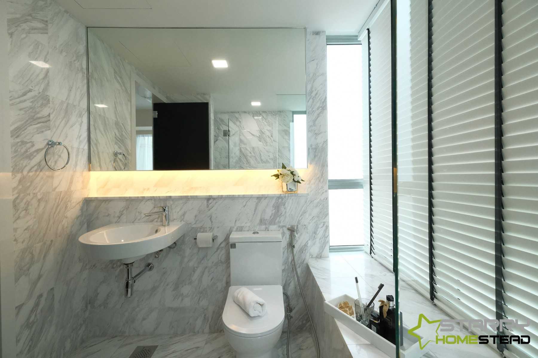 Scandinavian Bathroom with Mirror and Bathroom Mirrors
