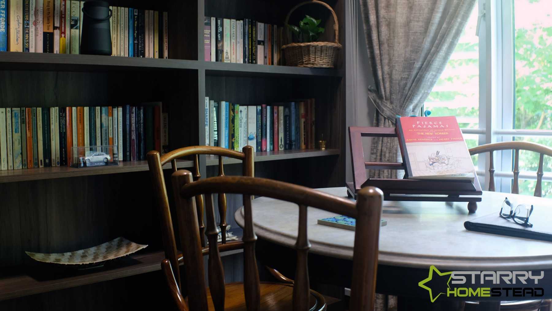 Modern Study with Bookshelf and Desk