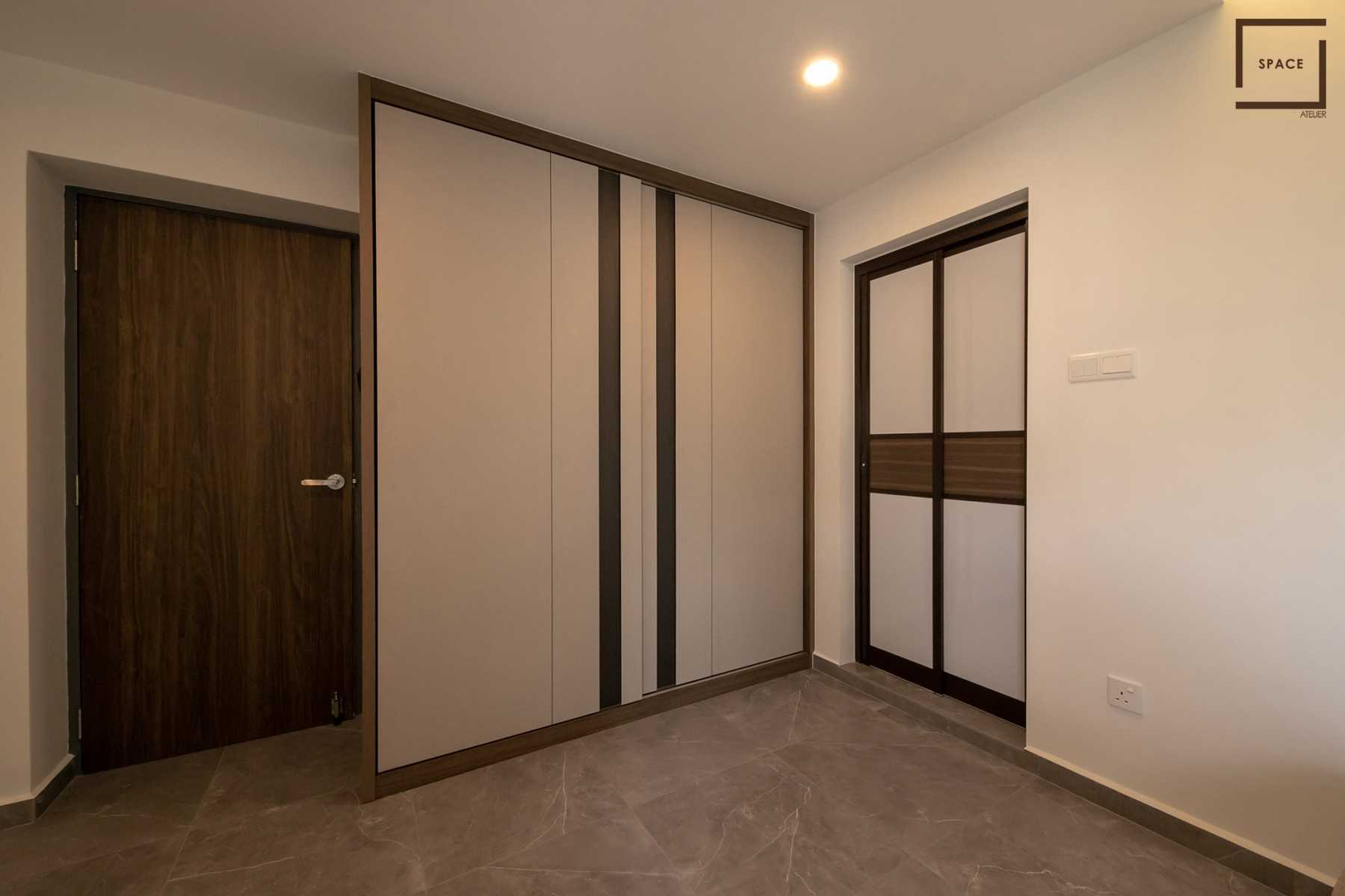 Contemporary Bedroom with Ceiling Light and Wardrobe