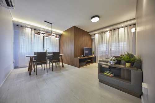 Transitional Living Room at Lor 1 Toa Payoh