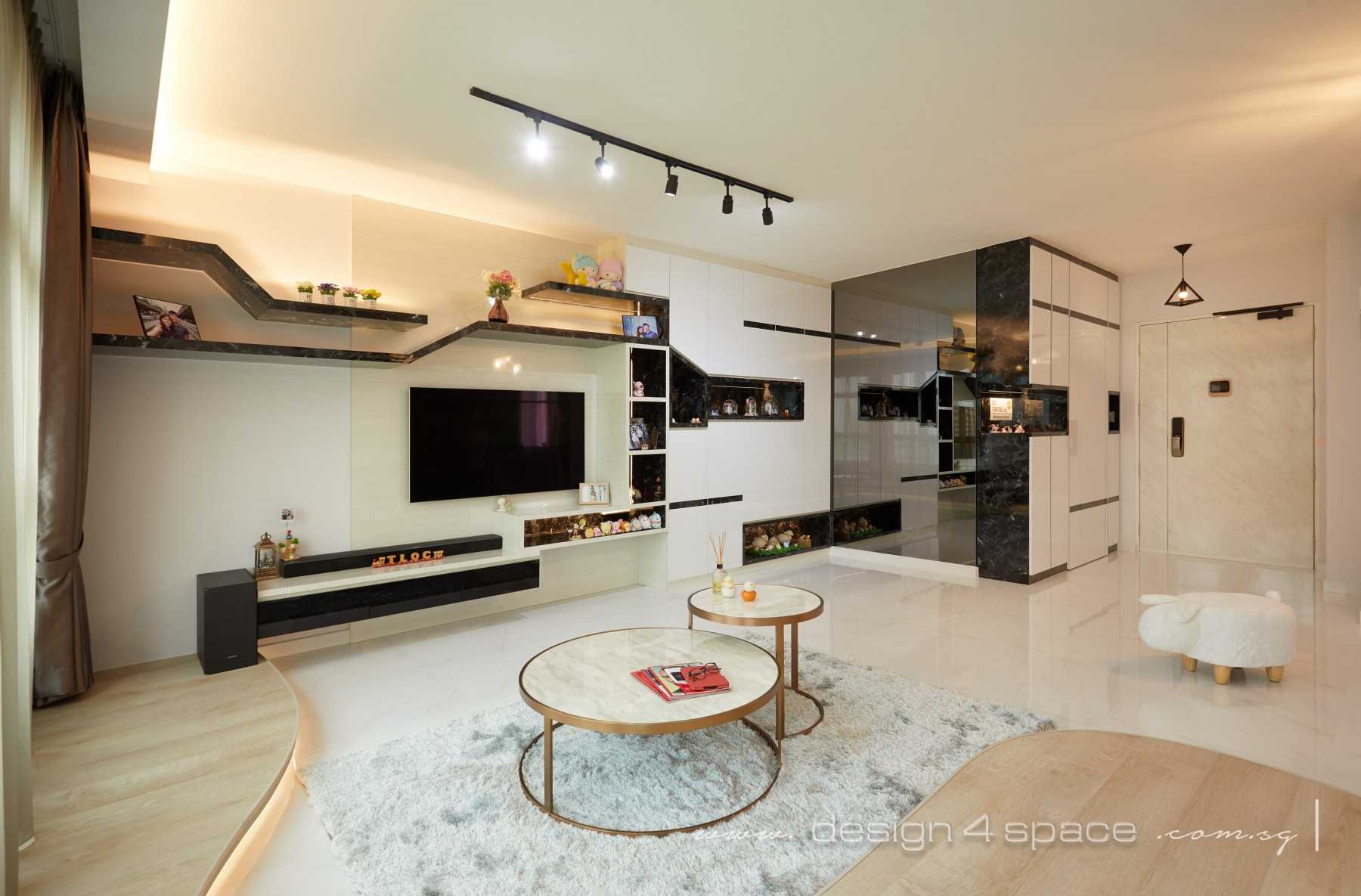 Modern Living Room with TV Console and Sofa