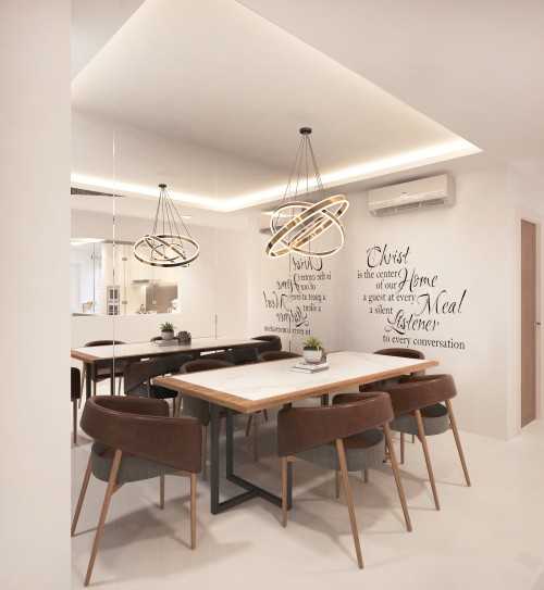 Minimalist Dining Room at 30 Cassia Crescent