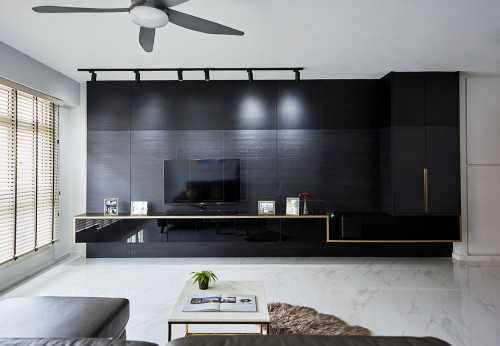 Modern Living Room at Punggol Bayview