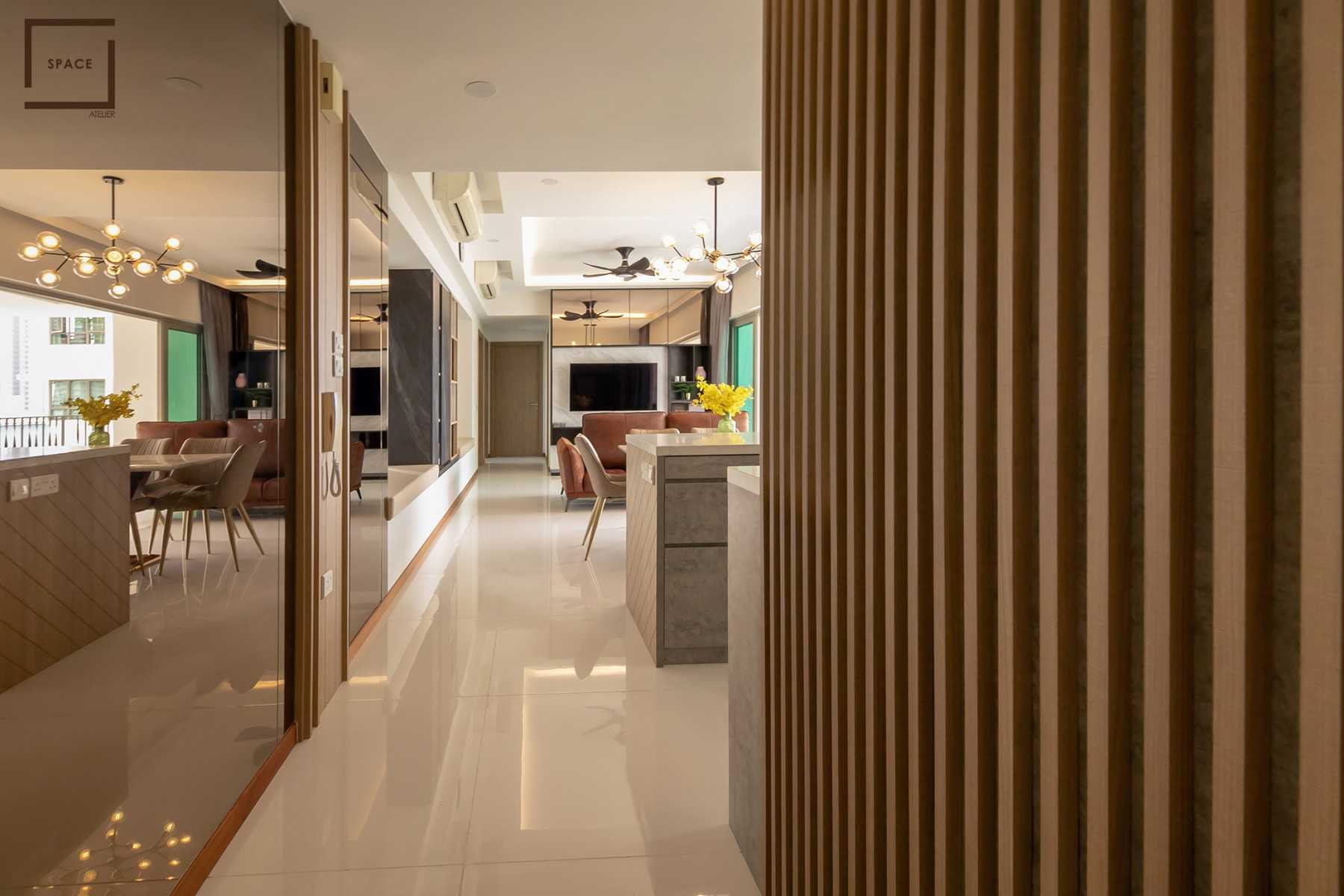 Contemporary Living Room with TV Console and Sofa
