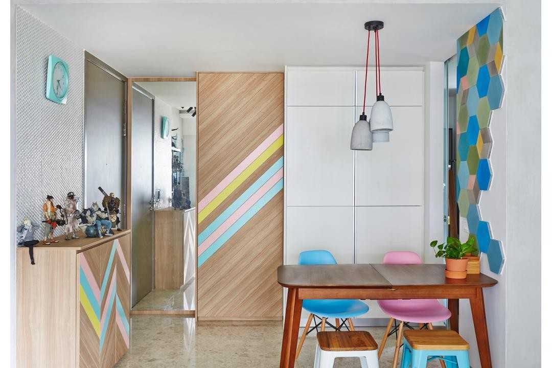 Eclectic Dining Room with Dining Table and Dining Chairs