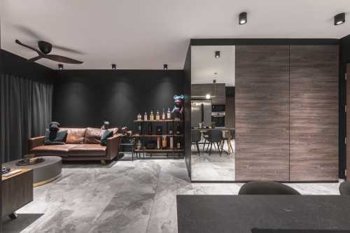 Contemporary Living Room at Project L & C