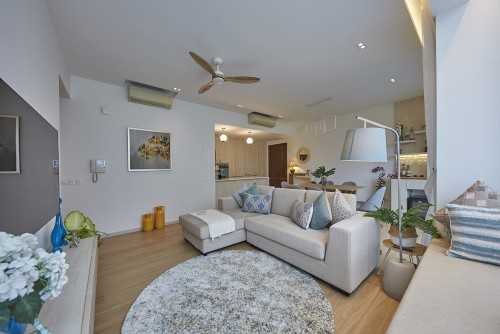 Minimalist Living Room at One North Residences