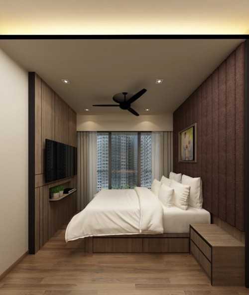 Modern Bedroom at Sea Horizon