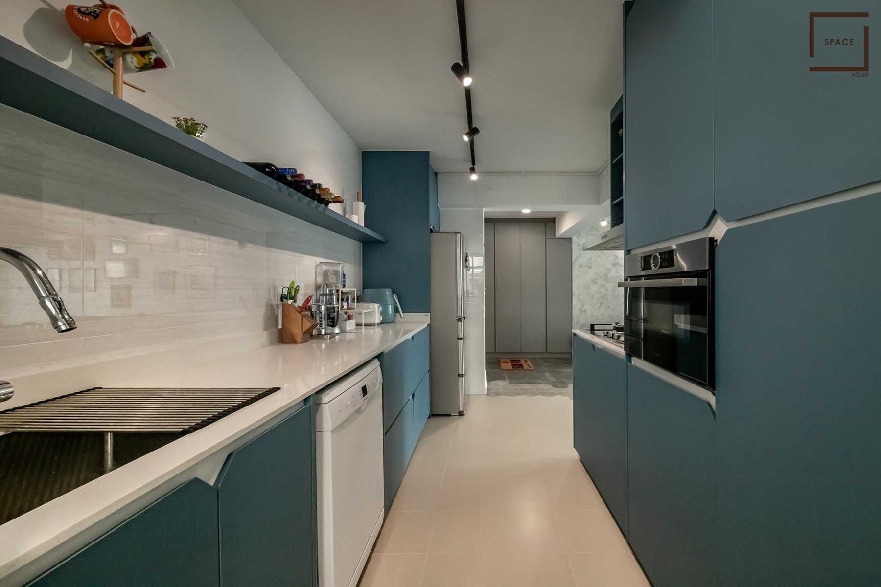 Modern Kitchen with Cupboard and Open Kitchen