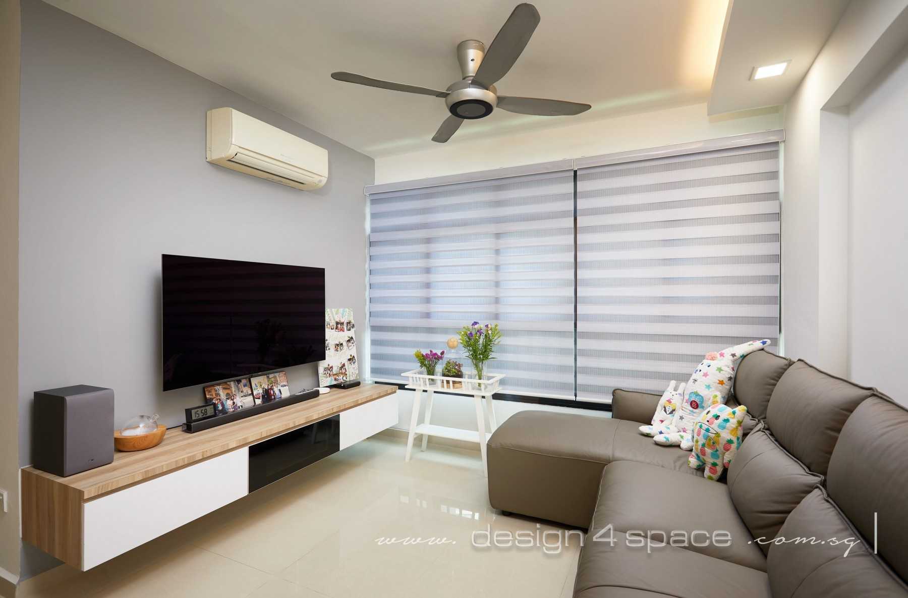 Modern Living Room with TV Console and Feature Wall