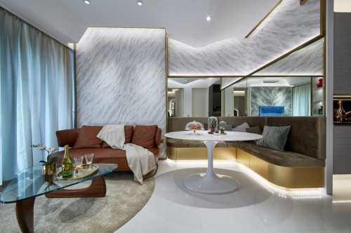 Modern Living Room at Duo Residences