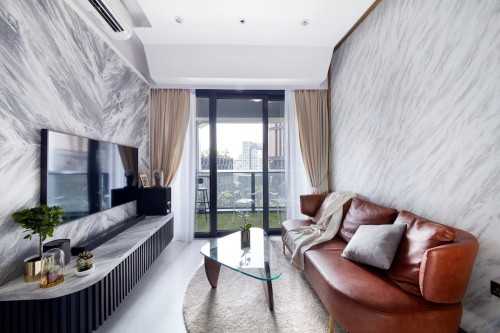 Modern Living Room at Duo Residences