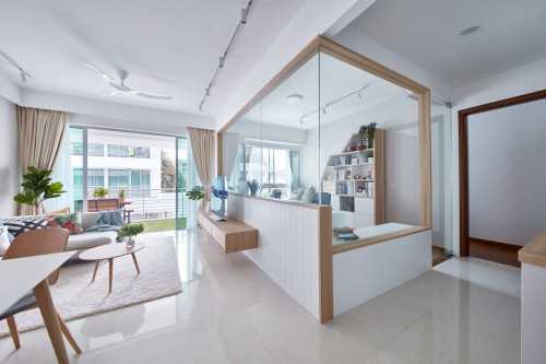 Contemporary Living Room at Telok Kurau Medley
