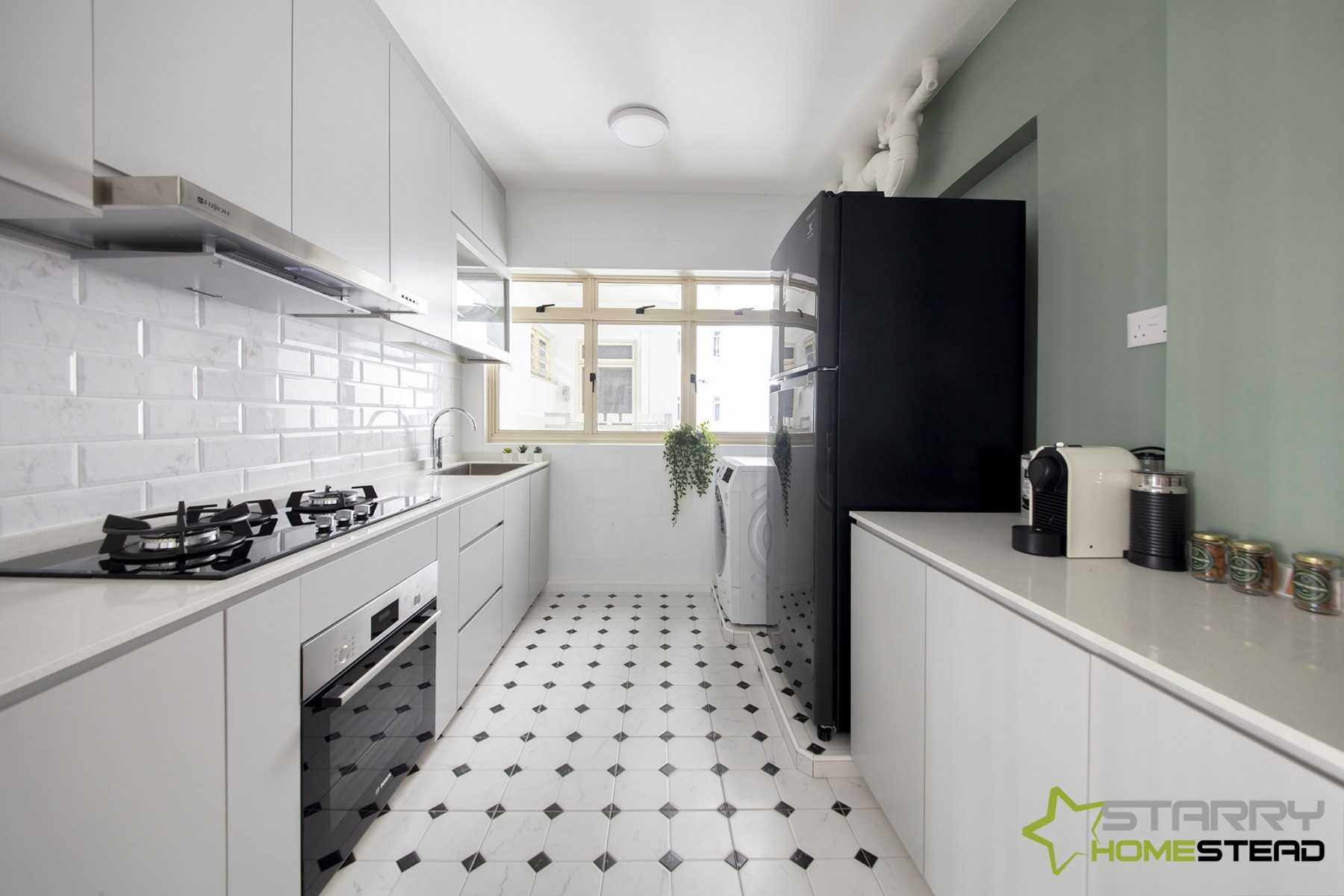 Scandinavian Kitchen with Kitchen Backsplash and Kitchen Cabinets