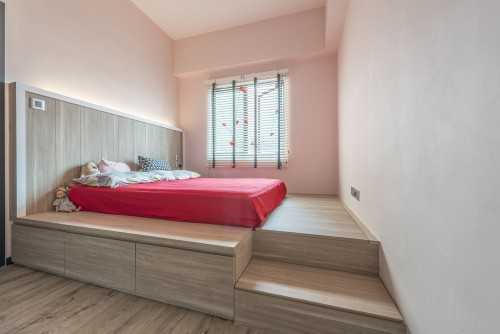 Contemporary Bedroom at H & M Apt