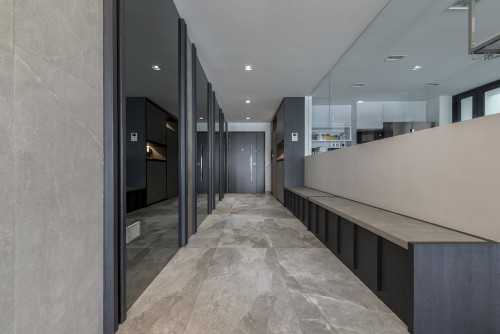 Contemporary Foyer at H & M Apt