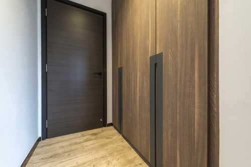 Contemporary Bedroom at H & M Apt