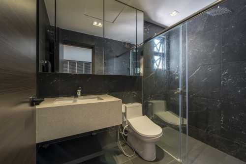 Contemporary Bathroom at H & M Apt