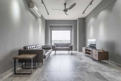 Contemporary Living Room at H & M Apt