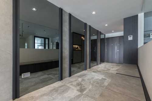 Contemporary Foyer at H & M Apt