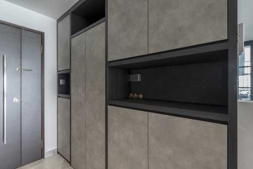 Contemporary Foyer at H & M Apt
