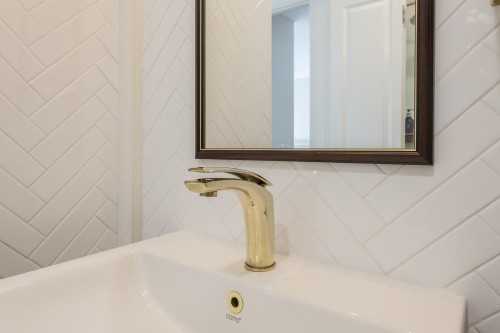 Scandinavian Bathroom at J & M Apt