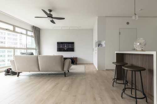 Scandinavian Living Room at J & M Apt