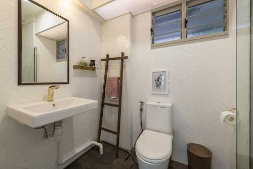 Scandinavian Bathroom at J & M Apt