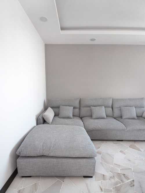 Contemporary Living Room at K & C Apt