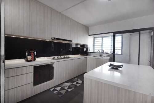 Contemporary Kitchen at K & C Apt