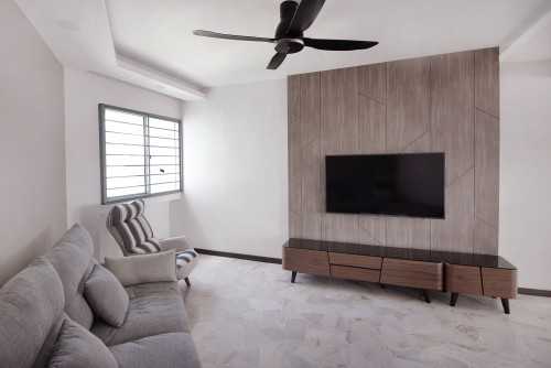 Contemporary Living Room at K & C Apt