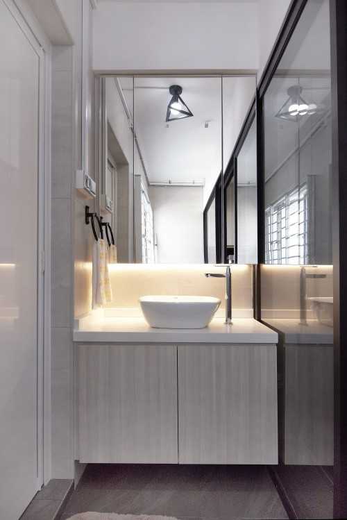 Contemporary Bathroom at K & C Apt