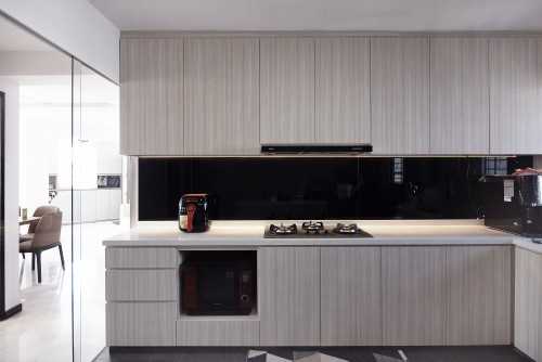 Contemporary Kitchen at K & C Apt