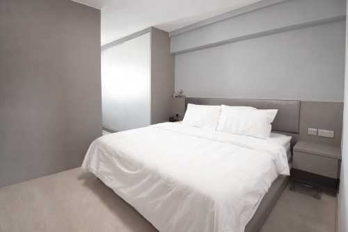 Contemporary Bedroom at K & C Apt