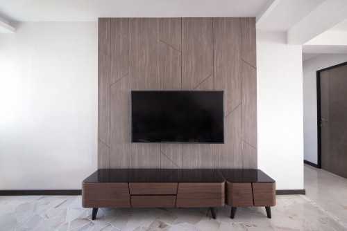 Contemporary Living Room at K & C Apt