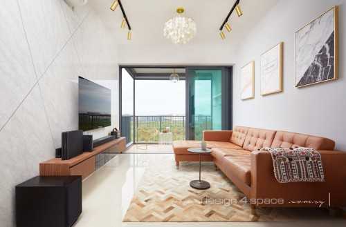 Modern Living Room at Hougang | Kingsford Waterbay