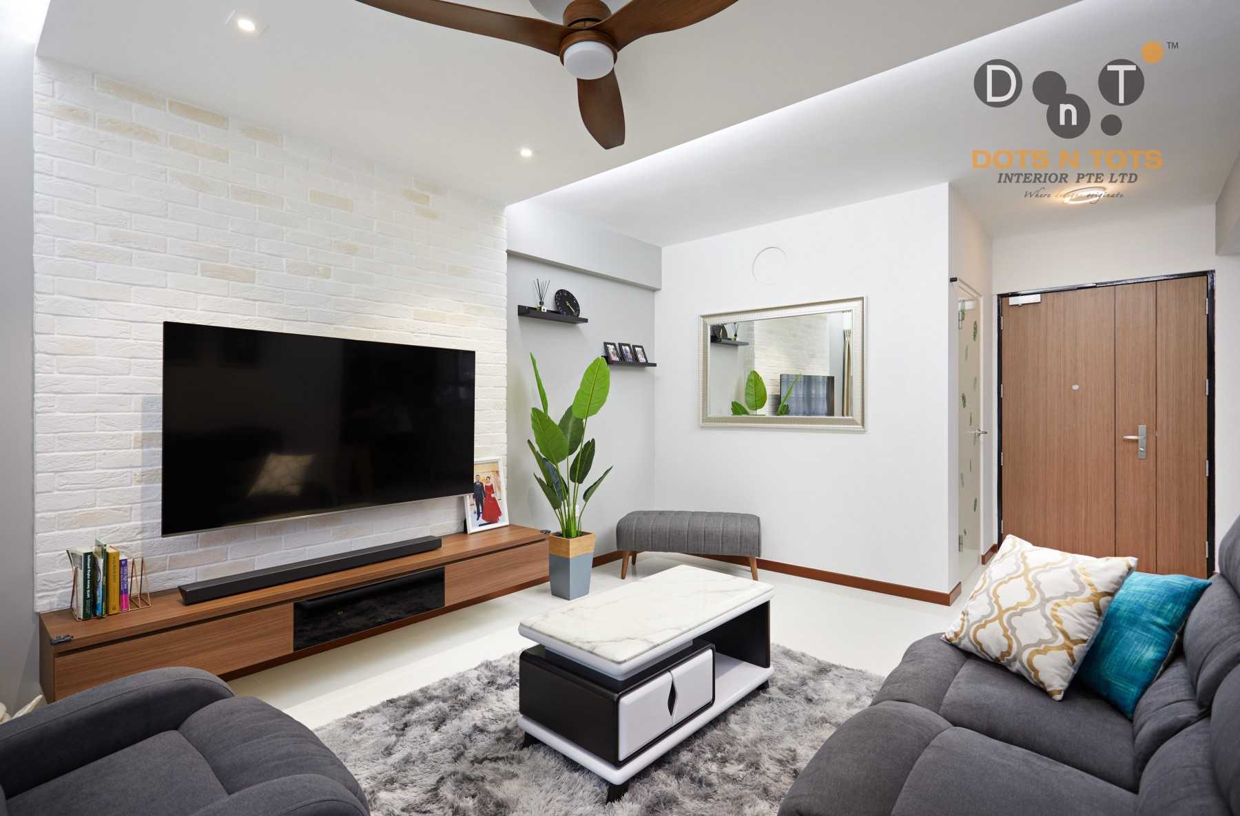 Minimalist Living Room with TV Console and Sofa