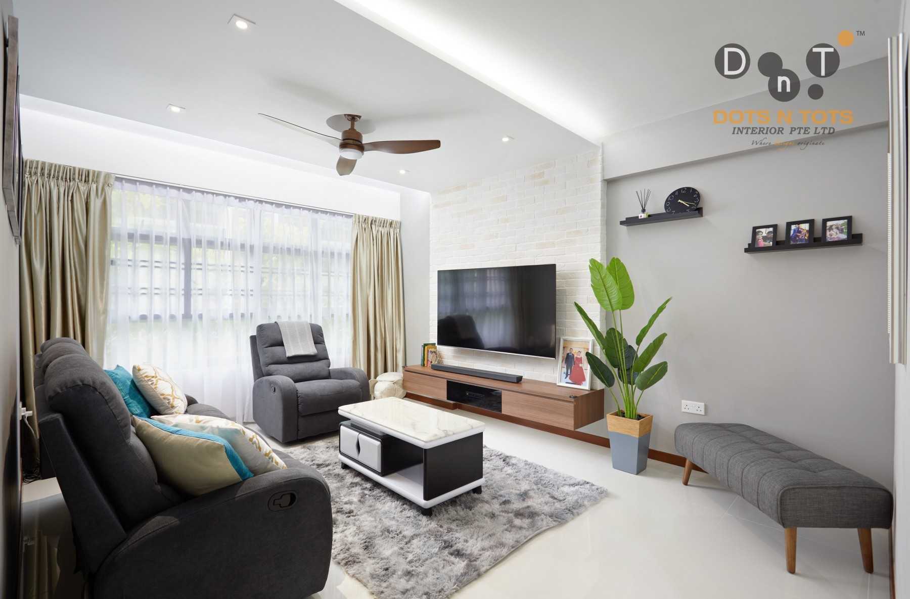 Minimalist Living Room with TV Console and Sofa