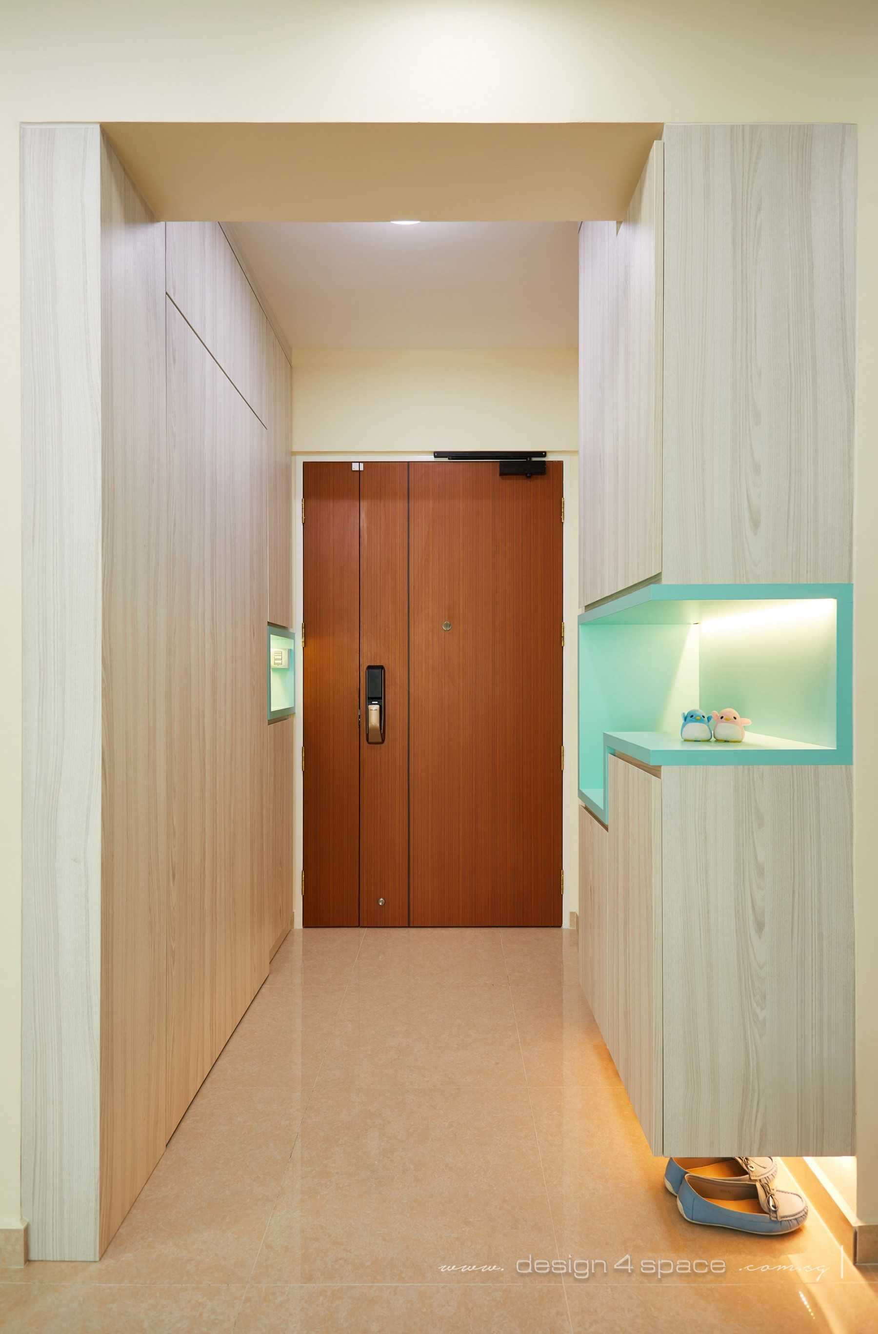 Contemporary Entryway with Seating Bench and Small Storage