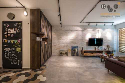 Industrial Living Room at 677 Yishun Ring Road