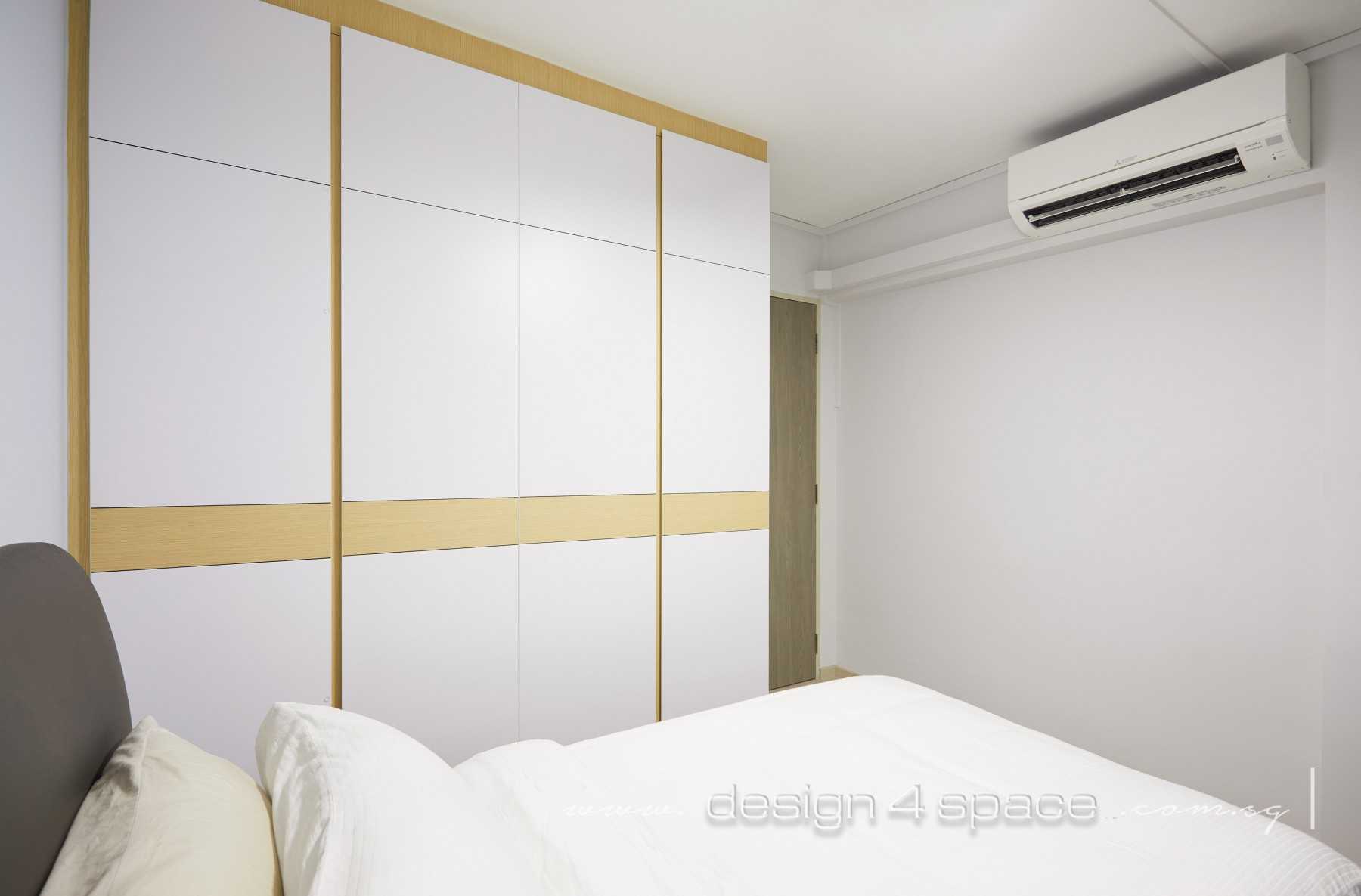 Scandinavian Bedroom with Vinyl Flooring and Drop Ceiling
