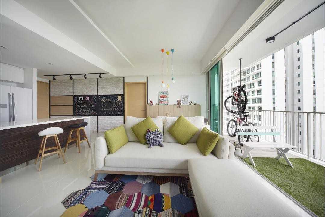 Scandinavian Living Room with Sofa and Outdoor Furniture