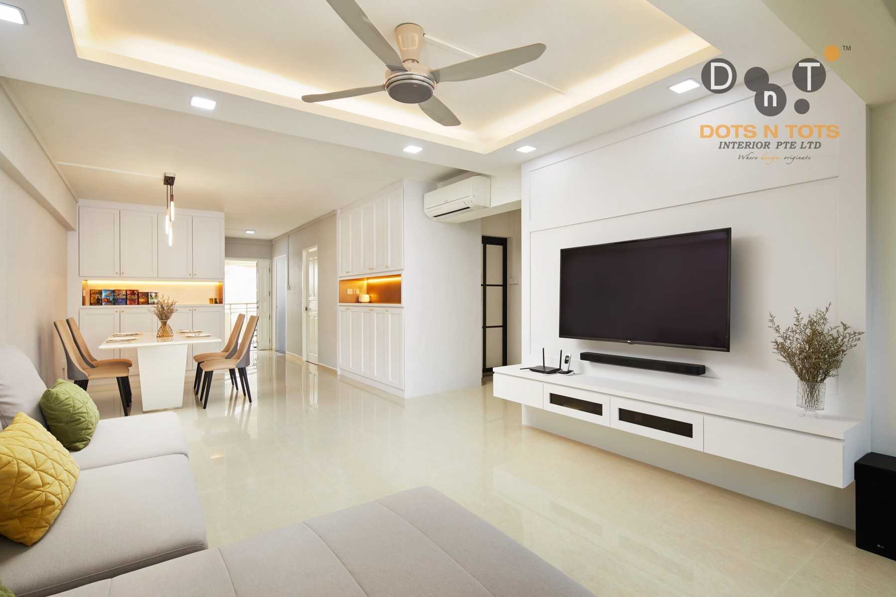 Modern Living Room with TV Console and Feature Wall