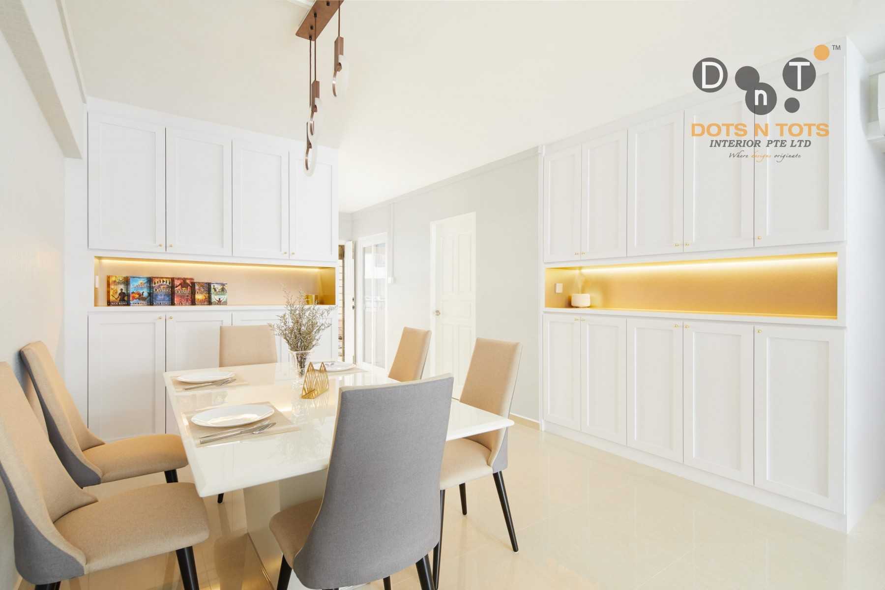 Modern Dining Room with Downlights and Dining Table