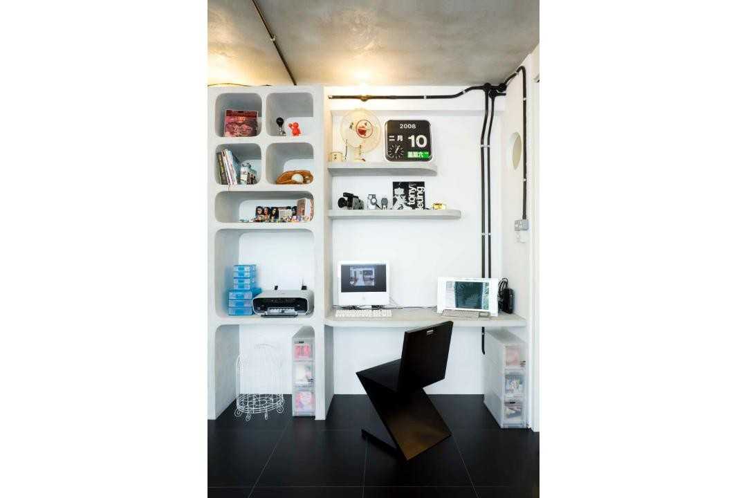 Eclectic Studio with Computer and Open Storage