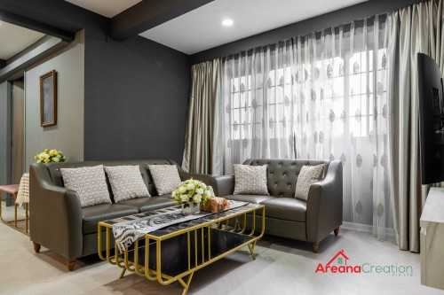 Modern Living Room at 753 Woodlands