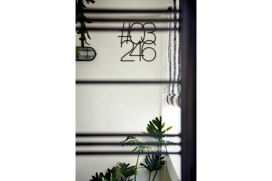 Industrial Entryway with Planters and Screen