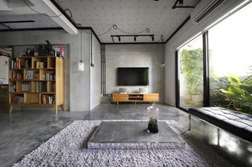 Industrial Living Room at Serangoon Avenue Maisonette