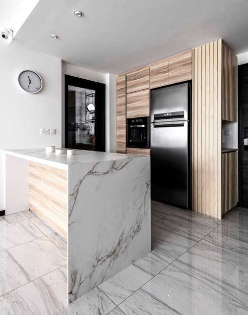 Contemporary Kitchen at The Poiz Residences (Contemporary)