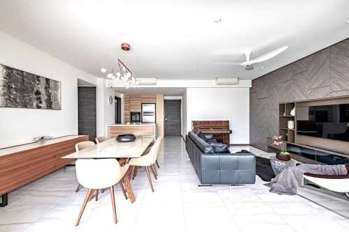 Contemporary Living Room at The Poiz Residences (Contemporary)